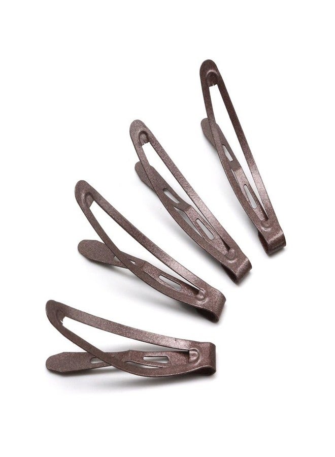 Dofash 4.5CM/1.77IN Brown Mini Slim Snap Hair Clips Hair Barrettes Hair Accessories Braided Hair Clips for Women Thin Hair 20PCS - Image 5